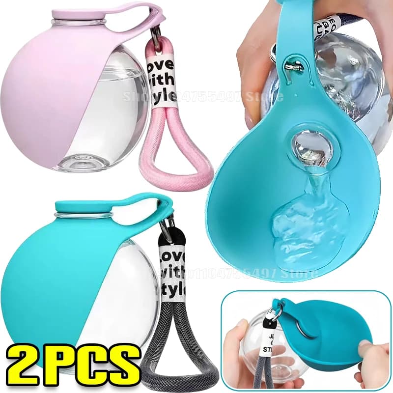 Butelka na wodę dla psa z silikonową miską 285 ml